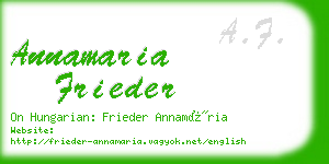 annamaria frieder business card